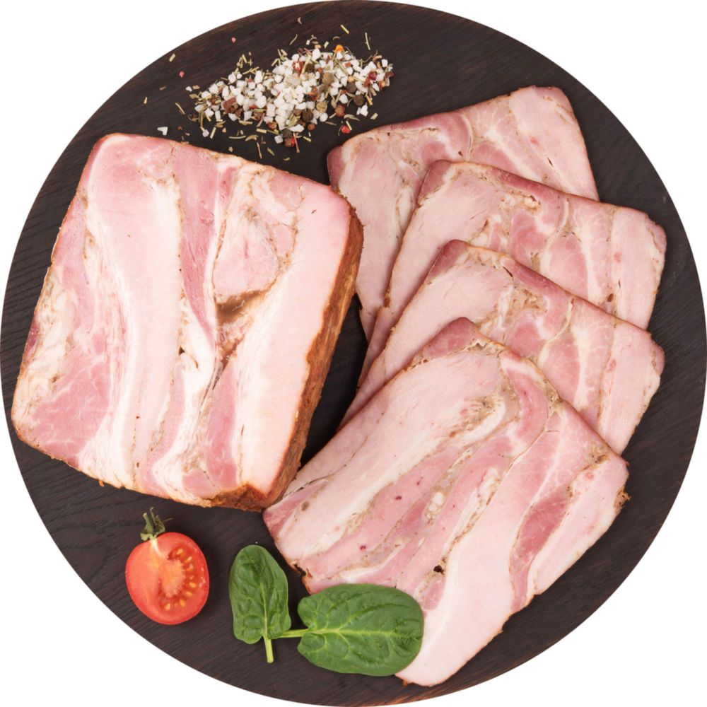 Грудинка варёно-копчёная Глобус, Деликатесная кусок, 1кг