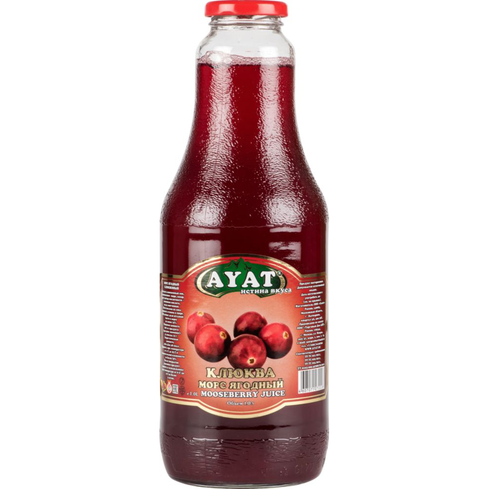 Морс Ayat Клюквенный, 1л