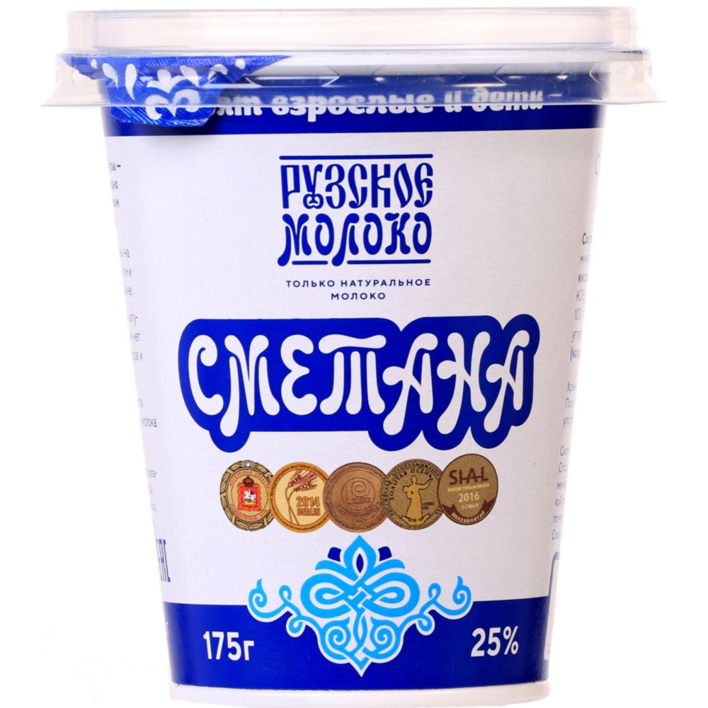 Сметана Рузское молоко 25%, 175г