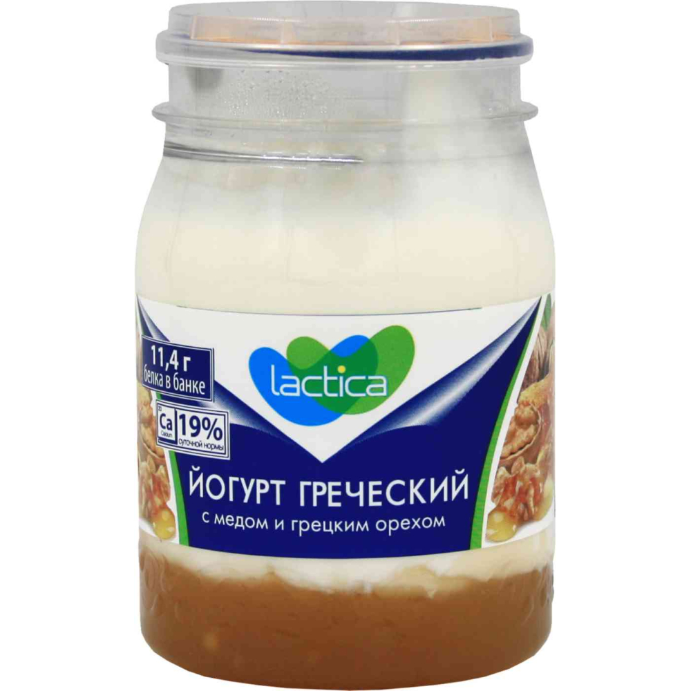 Йогурт греческий Lactica с мёдом и грецким орехом 3%, 190г