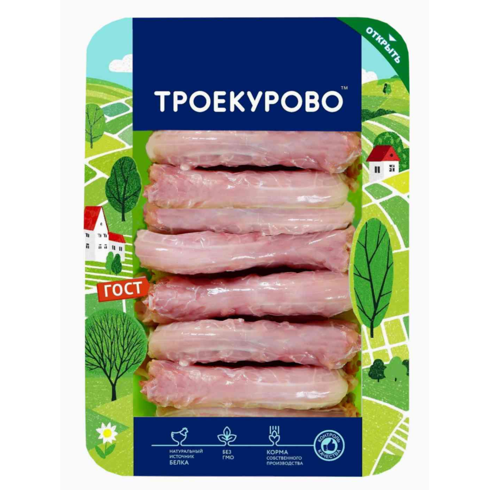 Шеи цыплят-бройлеров охлаждённые Троекурово, 500г