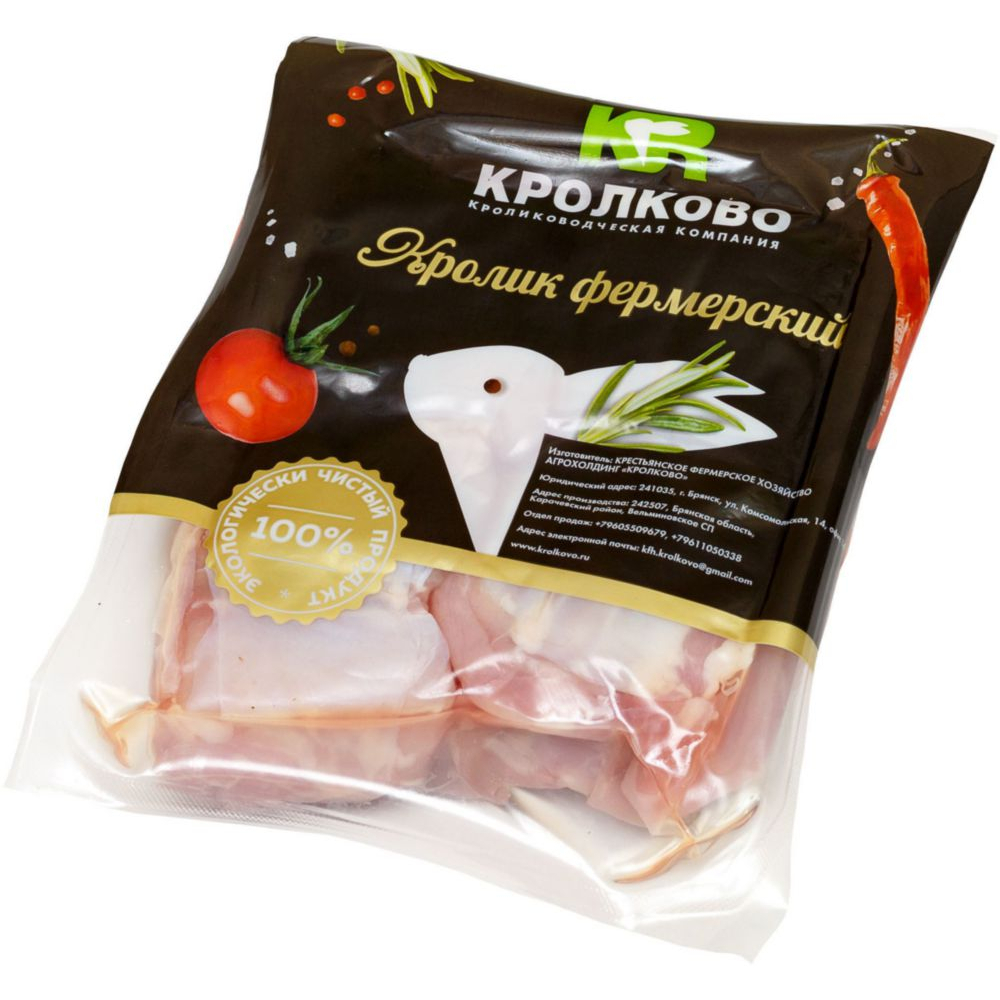 Окорочок кролика охлаждённый Кролково, 1кг