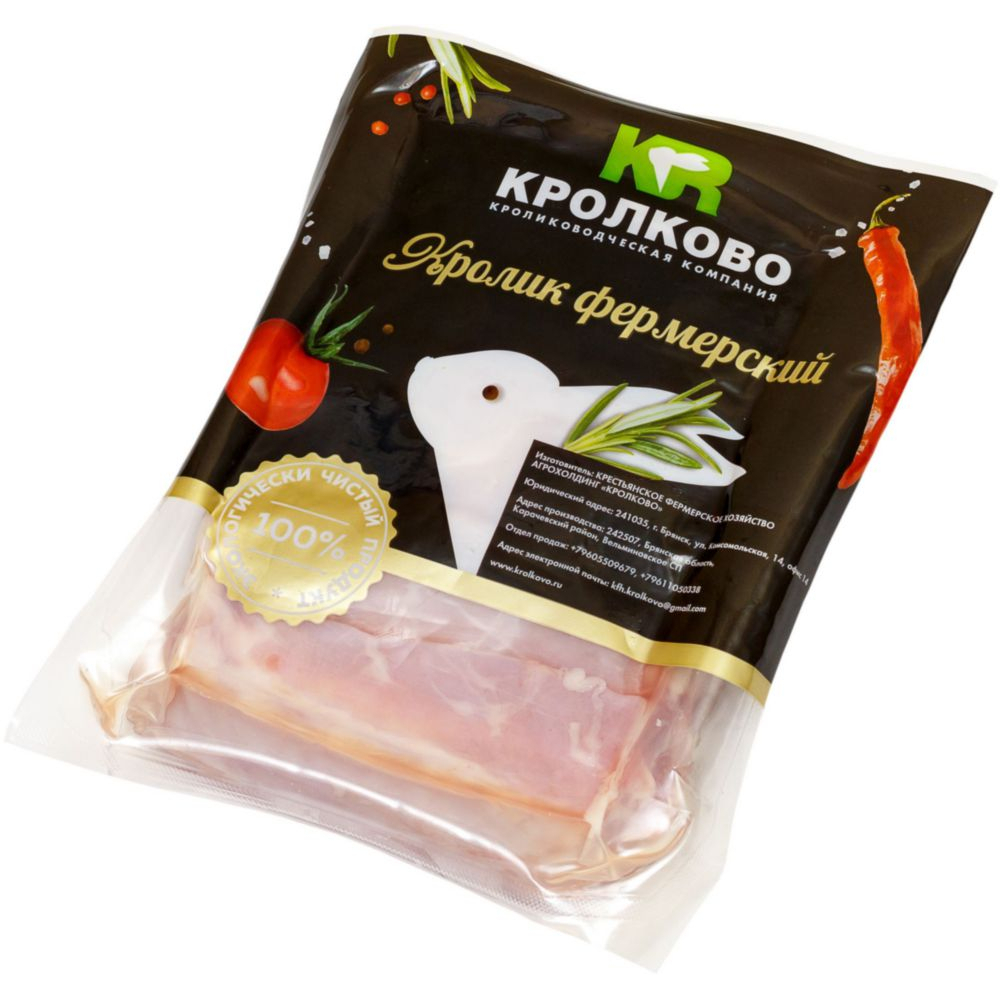 Спинка кролика охлаждённая Кролково, 1кг