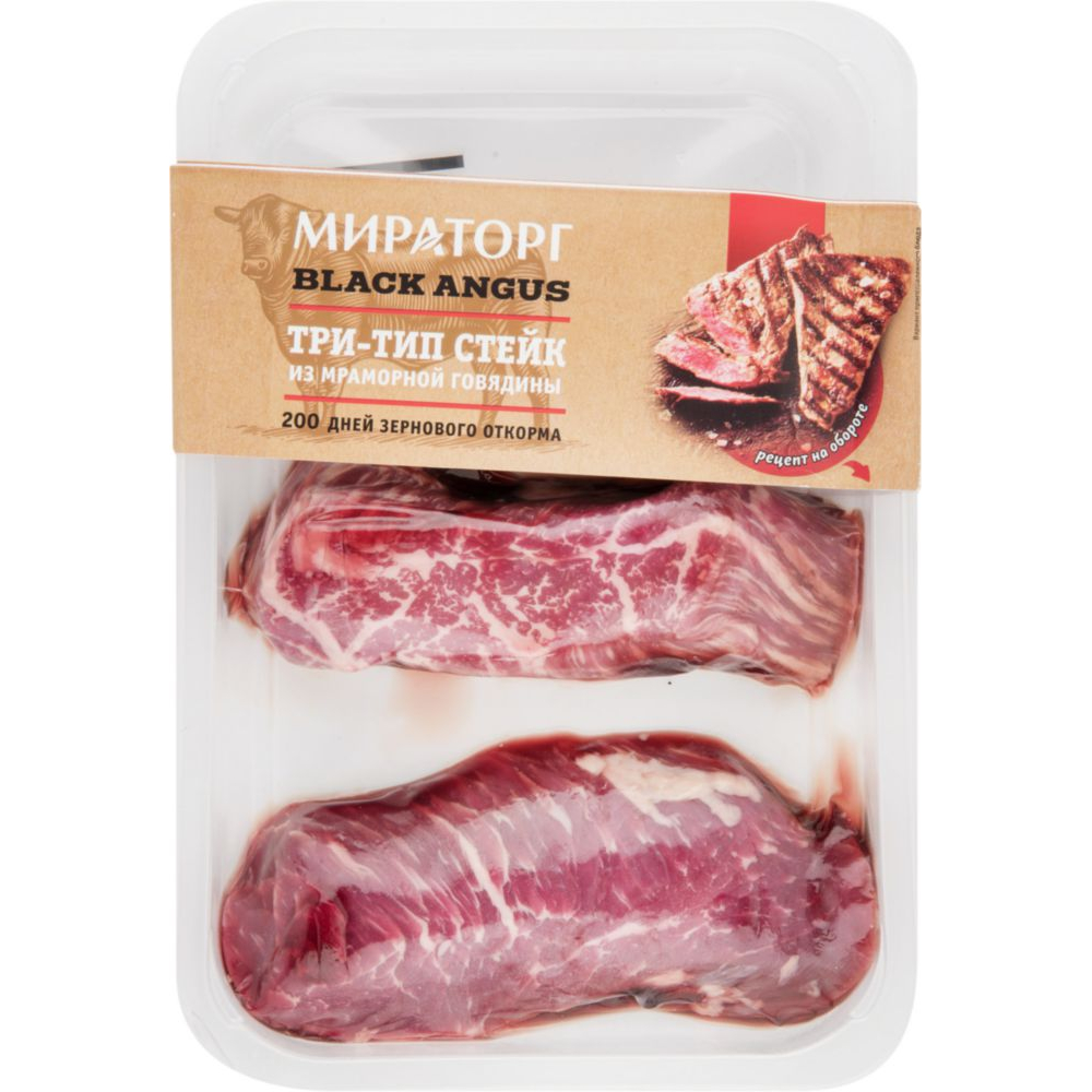 Стейк Три-Тип из мраморной говядины Мираторг Black Angus, 390г