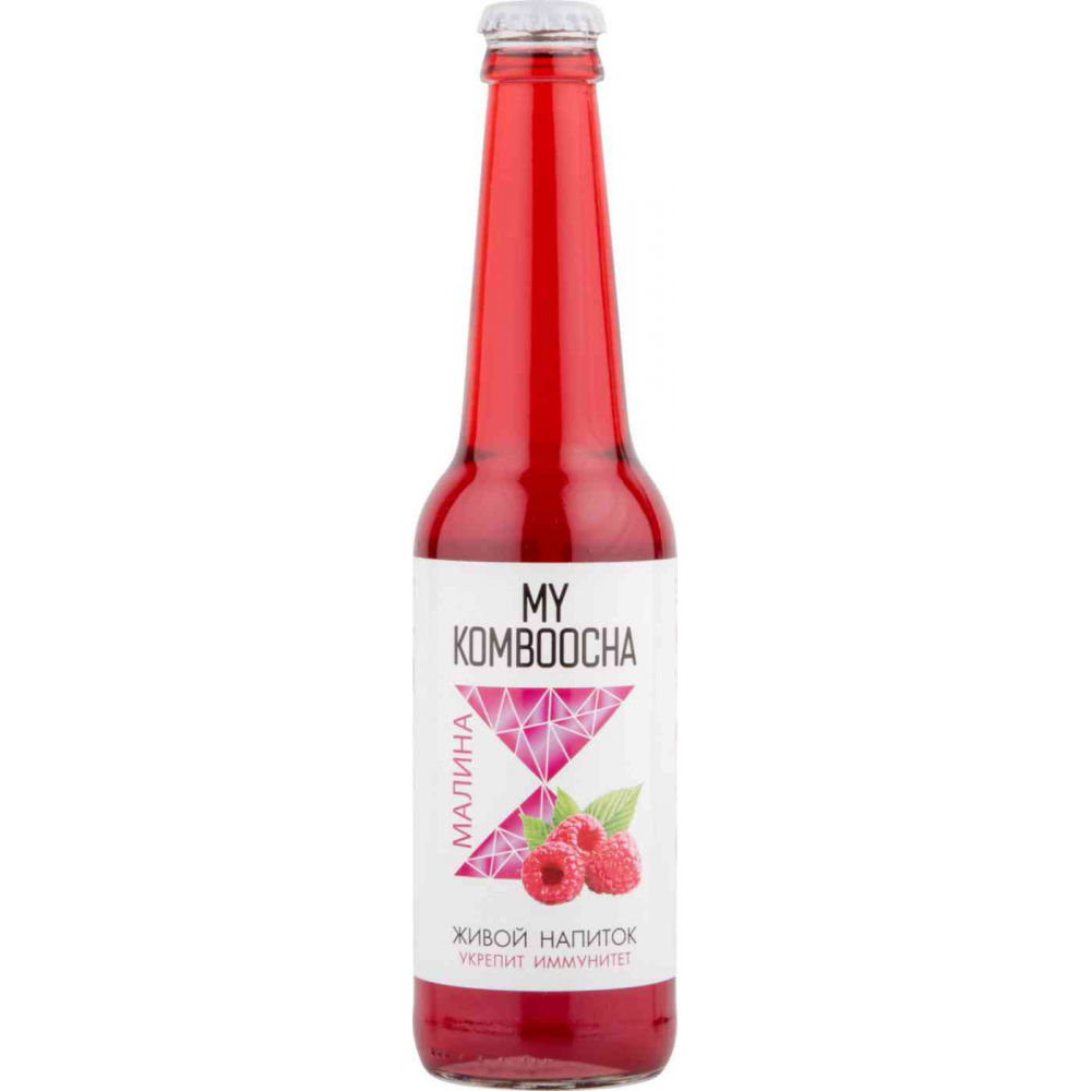 Напиток брожения My komboocha Малина нефильтрованный, 0,33л