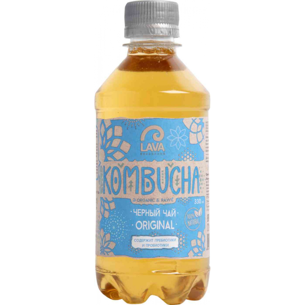 Напиток Lava Superfood Kombucha Original Черный чай, 0,33л