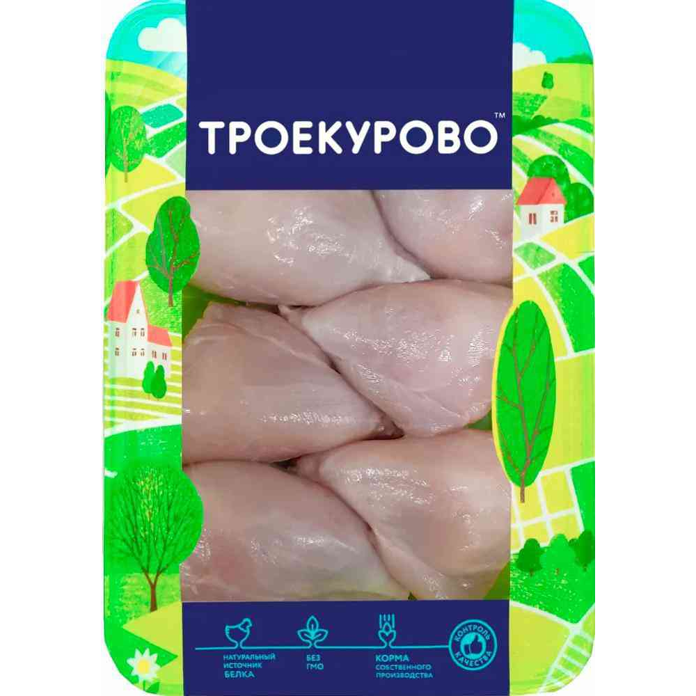 Голень цыплёнка-бройлера охлаждённая Троекурово мини без кожи, 600г